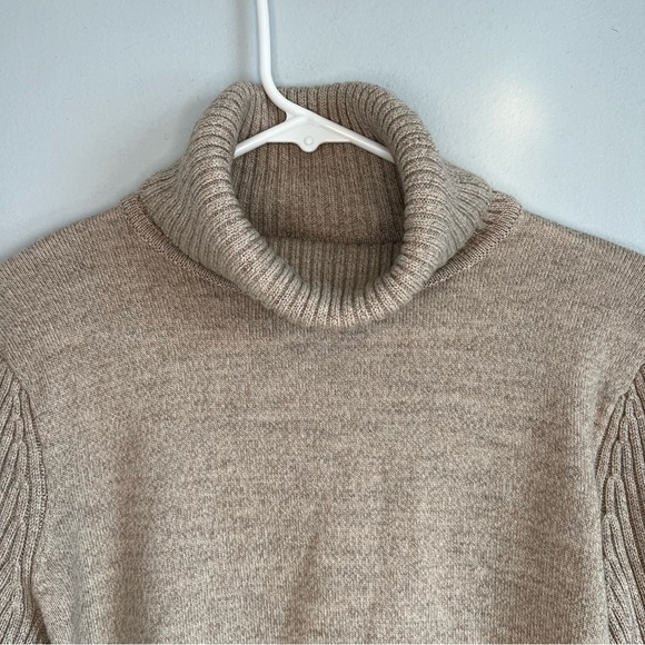 Country Shop Womens Italian Merino Wool Blend Turtleneck Sweater Sz S Gray - Picture 5 of 12